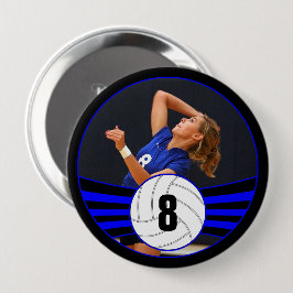 Bóton Redondo 10.16cm Esportes Personalizados de Fotografia e Número do 
