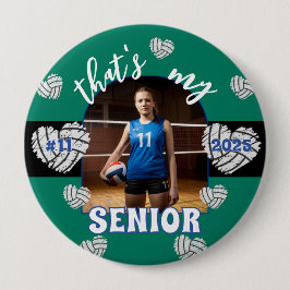 Bóton Redondo 10.16cm Esse é meu jogador de vôlei de Mais velho para os 