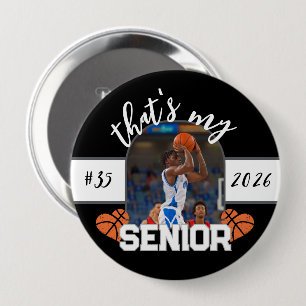 Bóton Redondo 10.16cm Esse é o meu jogador de Basquete sênior para o pai