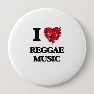 Bóton Redondo 10.16cm Eu amo a música da reggae