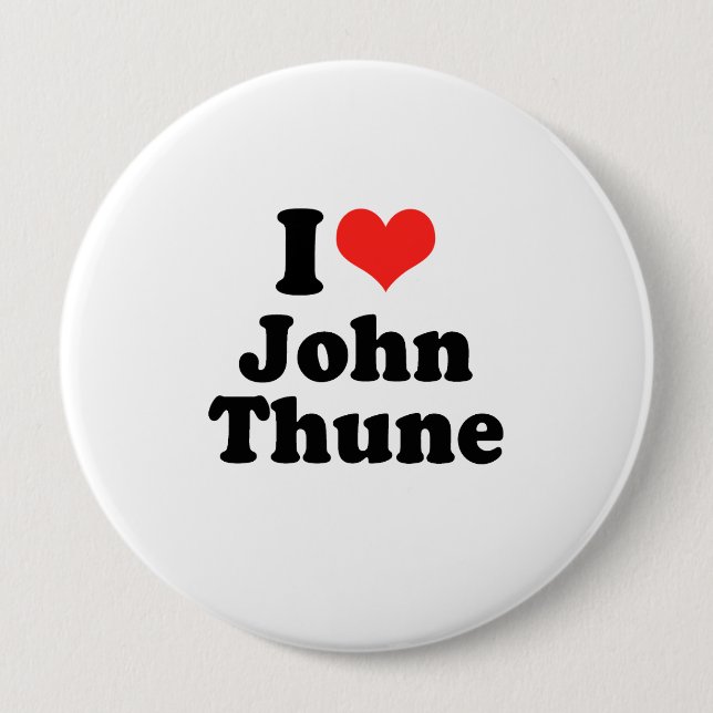 Bóton Redondo 10.16cm Eu amo John Thune (Frente)