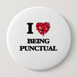 Bóton Redondo 10.16cm Eu amo ser pontual