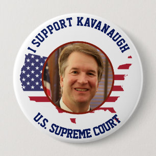 Bóton Redondo 10.16cm Eu apoio a bandeira americana de Kavanaugh EUA do