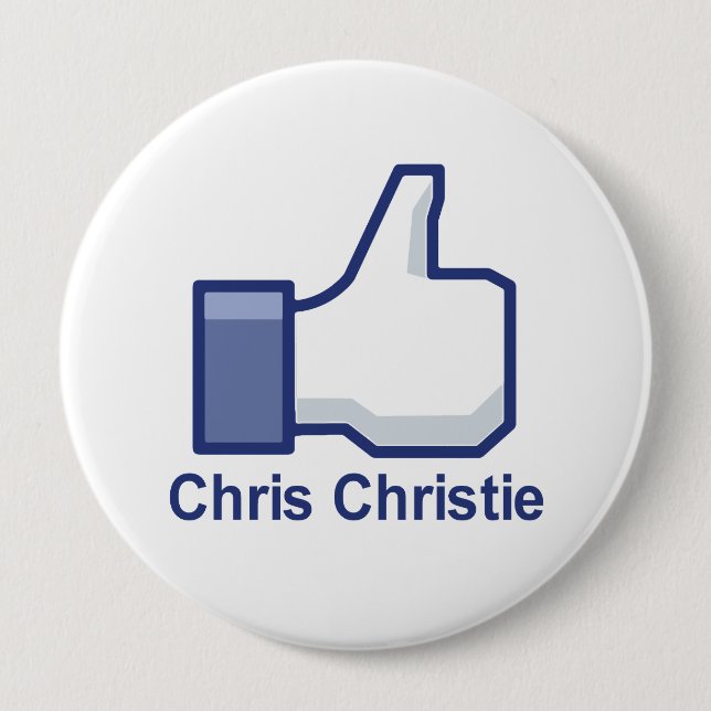 BÓTON REDONDO 10.16CM EU GOSTO DE CHRIS CHRISTIE (Frente)