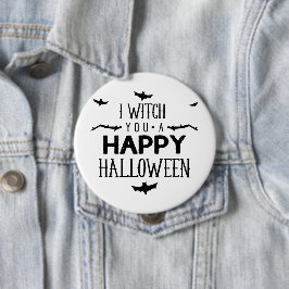 Bóton Redondo 10.16cm Eu te enfeitiço com um feliz Halloween