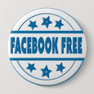Bóton Redondo 10.16cm Facebook Social Liberta Seu Crachá Redondo Persona