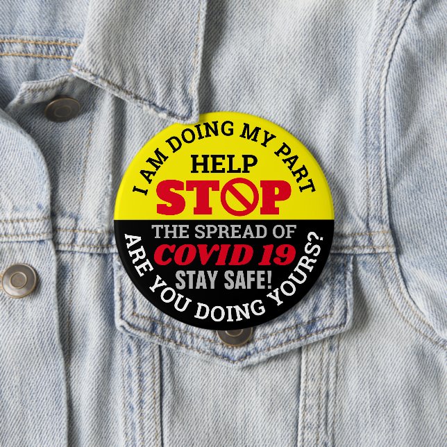 BÓTON REDONDO 10.16CM FAÇO A MINHA PARTE - COVID 19 (In Situ)