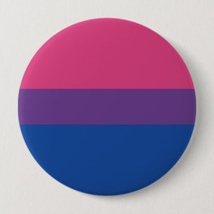 Bóton Redondo 10.16cm Faixa da Bandeira do Orgulho Bissexual