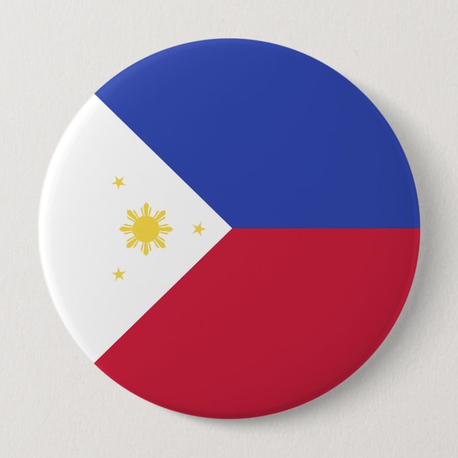 Bóton Redondo 10.16cm Filipinas Flag Emblem (Frente)