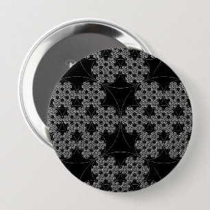 Bóton Redondo 10.16cm Floco de Neve de Padrão Fratural de Tatuagem