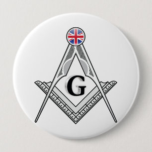 Bóton Redondo 10.16cm Freemasonry — Sede do Reino Unido