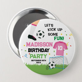 Bóton Redondo 10.16cm Futbol Soccer Birthday party