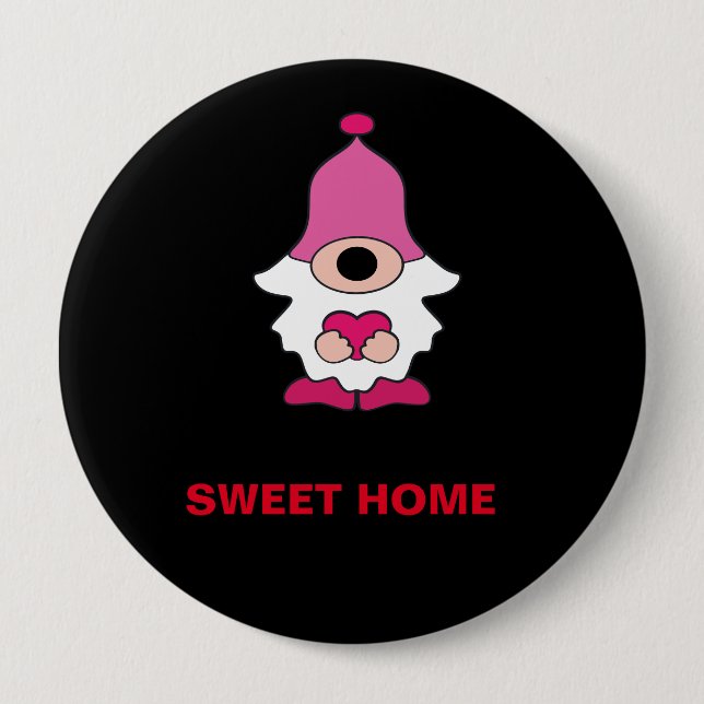 BÓTON REDONDO 10.16CM GENOMA NEGRO SIMPLES MAGNET INTEIRA (Frente)