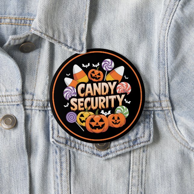 Bóton Redondo 10.16cm Halloween Candy Security (In Situ)