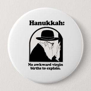 Bóton Redondo 10.16cm Hanukkah - nascimentos virgens não inábeis