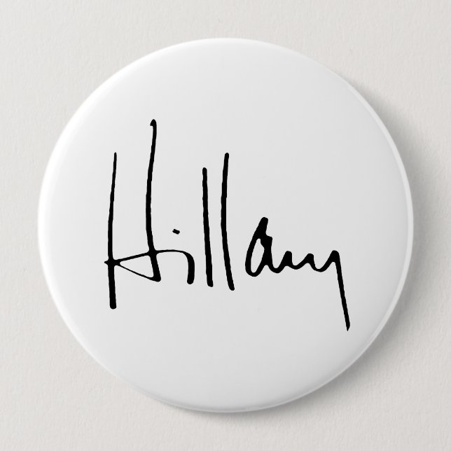 Bóton Redondo 10.16cm HILLARY CLINTON AUTOGRAPH.png (Frente)