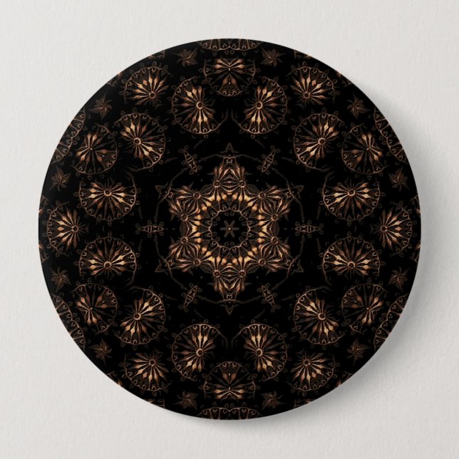 Bóton Redondo 10.16cm Idade do Bronze Mandala (Frente)