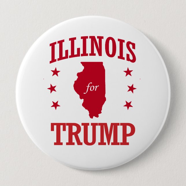 BÓTON REDONDO 10.16CM ILLINOIS PARA DONALD TRUMP (Frente)