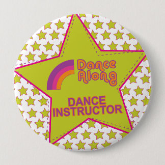 Bóton Redondo 10.16cm instructor_button do dancealong_star_dance