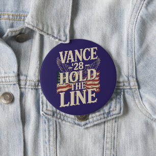 Bóton Redondo 10.16cm JD Vance 2028 América Primeiro Conservador