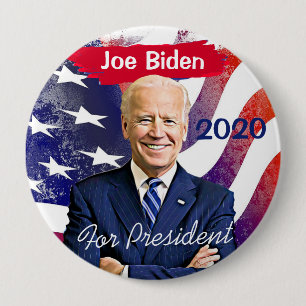 Bóton Redondo 10.16cm Joe Biden para a eleição do Presidente dos EUA e