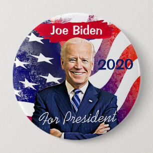 Bóton Redondo 10.16cm Joe Biden para a eleição do Presidente dos EUA em