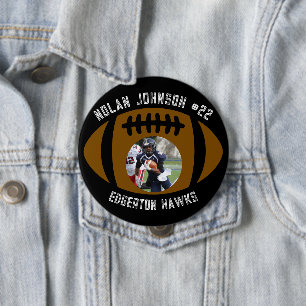 Bóton Redondo 10.16cm Jogador de Futebol com Imagem Personalizada Mascot