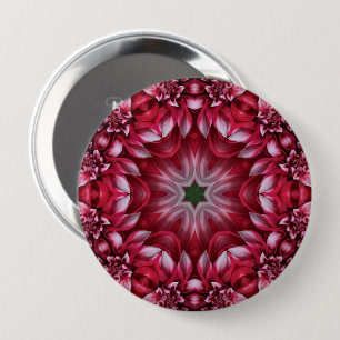 Bóton Redondo 10.16cm Kaleidoscópio Crimson Dahlia