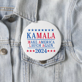 Bóton Redondo 10.16cm Kamala Harris 2024 faz a América rir novamente
