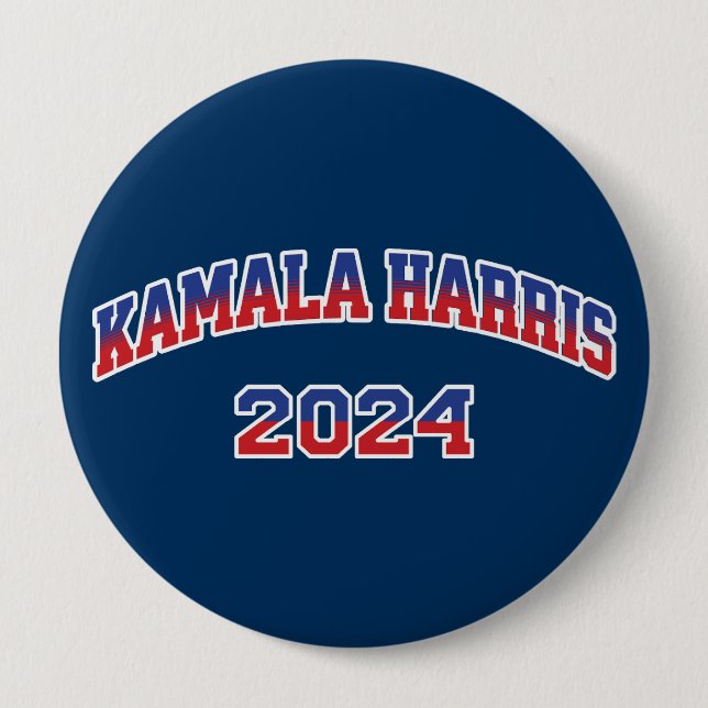 Bóton Redondo 10.16cm Kamala Harris Para O Presidente 2024 (Frente)