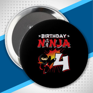 Bóton Redondo 10.16cm Kids Ninja - Presente de Festa de aniversário - 4