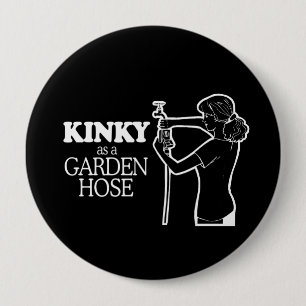 Bóton Redondo 10.16cm KINKY COMO um t-shirt da MANGUEIRA de JARDIM