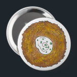 Bóton Redondo 10.16cm Latkes Potato Pancake Hanukkah Comida de Feriado J<br><div class="desc">Design apresenta um marcador original ilustrativo de uma deliciosa panqueca de batata latke revestida com creme azedo, um grampeador na cozinha judaica. Ideal para Hanukkah, ou como presente para seu alimento favorito. Este design latke também está disponível em outros produtos. Muitos designs adicionais estão também disponíveis neste compro! Não vê...</div>