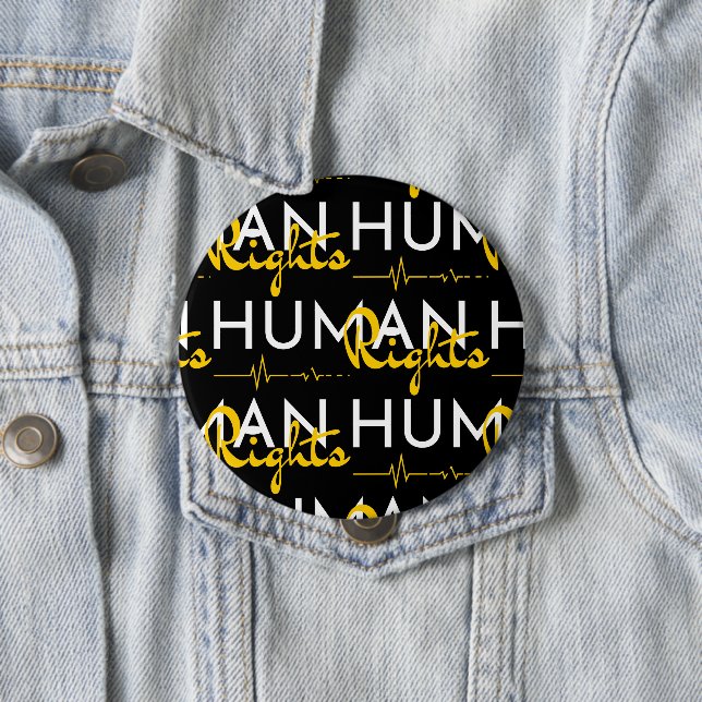Bóton Redondo 10.16cm Linha de vida dos direitos humanos (In Situ)