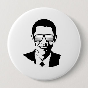 BÓTON REDONDO 10.16CM LISTRAS DOS ÓCULOS DE SOL DE BARACK OBAMA - .PNG