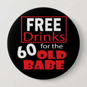 Bóton Redondo 10.16cm Livre bebidas para o botão do borracho das pessoa