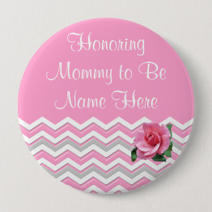 Bóton Redondo 10.16cm Mamães PERSONALIZADAS a ser Pin do chá de fralda