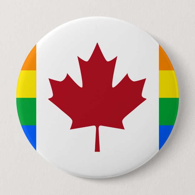BÓTON REDONDO 10.16CM MAPA DE ORGULHO CANADIANO (Frente)