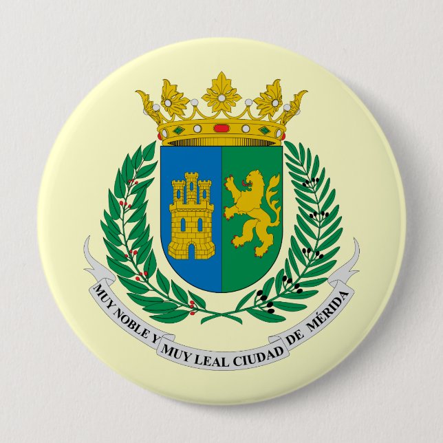 Bóton Redondo 10.16cm Merida Iucatão, México (Frente)