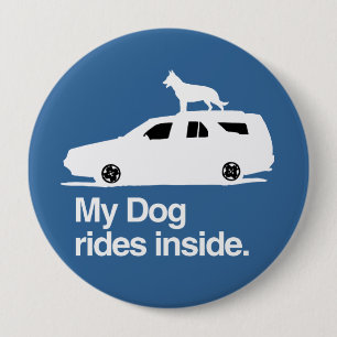 Bóton Redondo 10.16cm Meu interior dos passeios do cão - .png