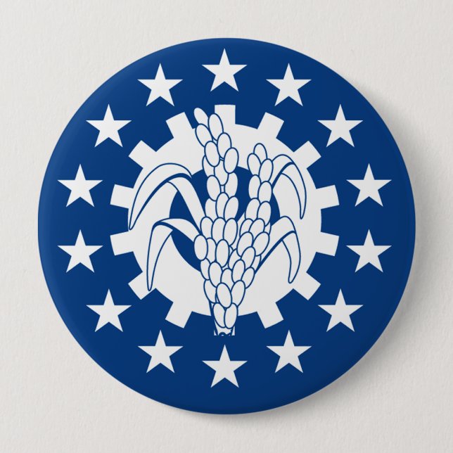 Bóton Redondo 10.16cm Mianmar (Frente)