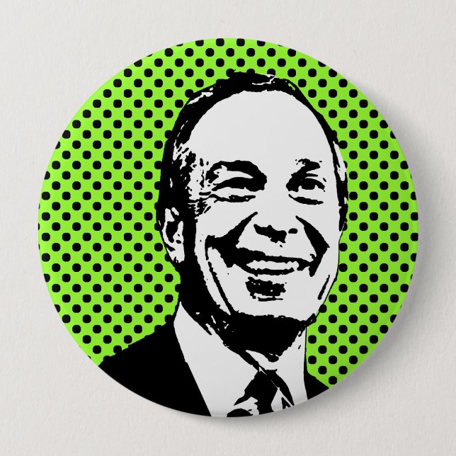 Bóton Redondo 10.16cm Michael Bloomberg (Frente)