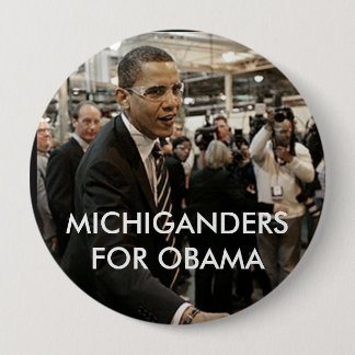 BÓTON REDONDO 10.16CM MICHIGANDERS PARA OBAMA