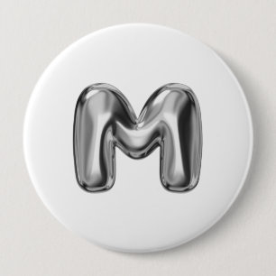 Bóton Redondo 10.16cm MMM ALPHABET Tapeçaria