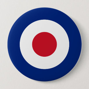 Bóton Redondo 10.16cm Mod - Clássico Roundel - Alvo de Arqueiro Bullsey