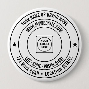 Bóton Redondo 10.16cm Modelo de Design de Template Promocional para Negó
