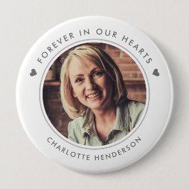 Bóton Redondo 10.16cm Moderno Simples Para Sempre No Botão Foto De Nosso