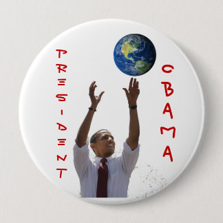 Bóton Redondo 10.16cm Mundo Obama, OBAMA, PRESIDENTE