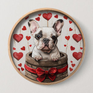 Bóton Redondo 10.16cm Namorados - Buldogue Francês