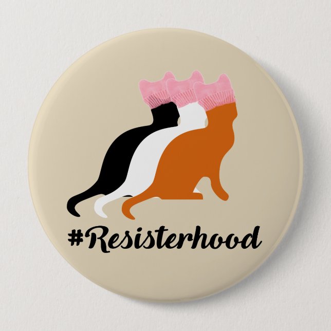 Bóton Redondo 10.16cm Não obstante persistiu botão de Resisterhood (Frente)